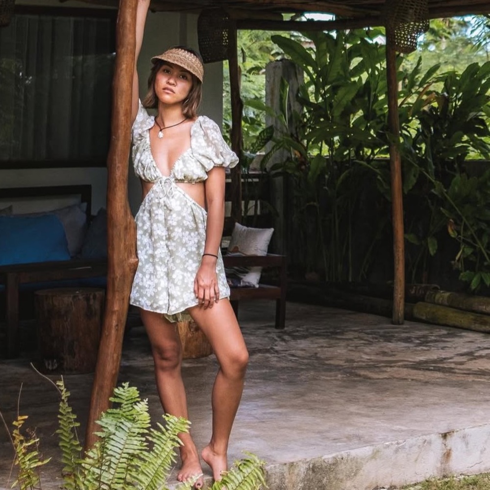 Sabo Skirt Green Floral Romper